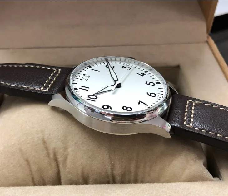 40.5mm GEERVO white or black dial Japanese VH31 Quartz movement men\'s watch luminous Pilot watch g349-g8