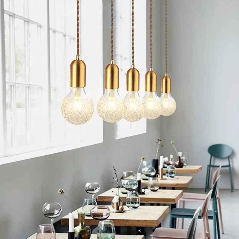 

modern LED Pendant Lights Crystal Glass Handlamp Pendant Lamps for Living Room Restaurant Home Lighting