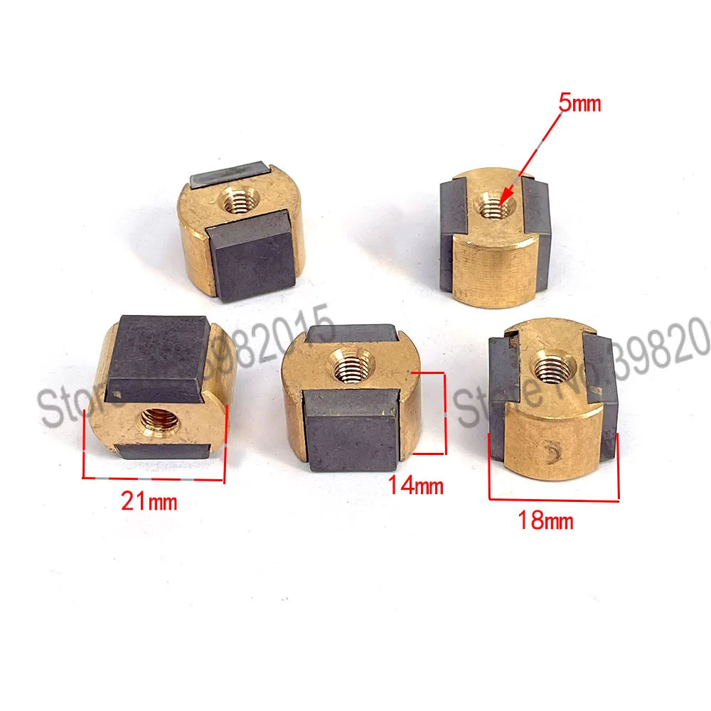 EDM Wire Cut Carbide Conductive Block OD21*14*18*5mm Tungsten Power Feed Contact for WEDM CNC Wire cuttinng Machine