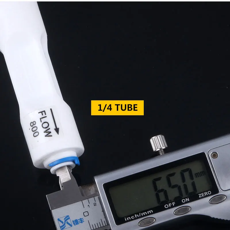 1/4 "Ống Thẳng Loại 800CC Chất Thải Lưu Lượng Nước Regulater Restrictor Vòi Thẩm Thấu Ngược Đường Kính Ống 6.5Mm fittiing