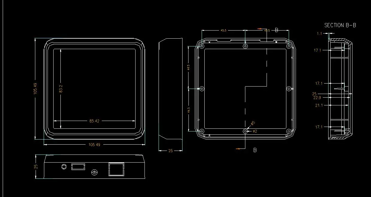 105x105x25mm Diy Smart Home Door Alarm Sensor Plastic Enclosure Box Access Control System Plastic Switch Device Junction Box