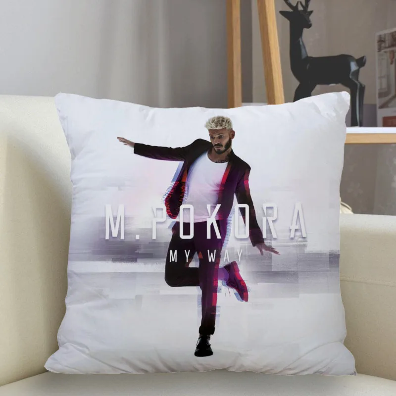 Musife Custom M.Pokora Pillowcase Home Decoration 45*45cm Zipper Square Pillowcase Throw Pillow Cover Drop Shipping