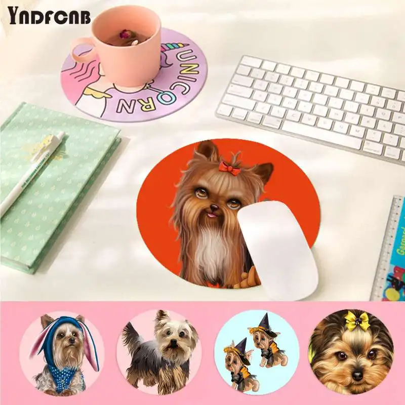 YNDFCNB Cartoon Yorkshire Terrier Dog Puppy Soft Rubber Professional Gaming Mouse Pad Computer gaming Mousepad Rug For Notebook