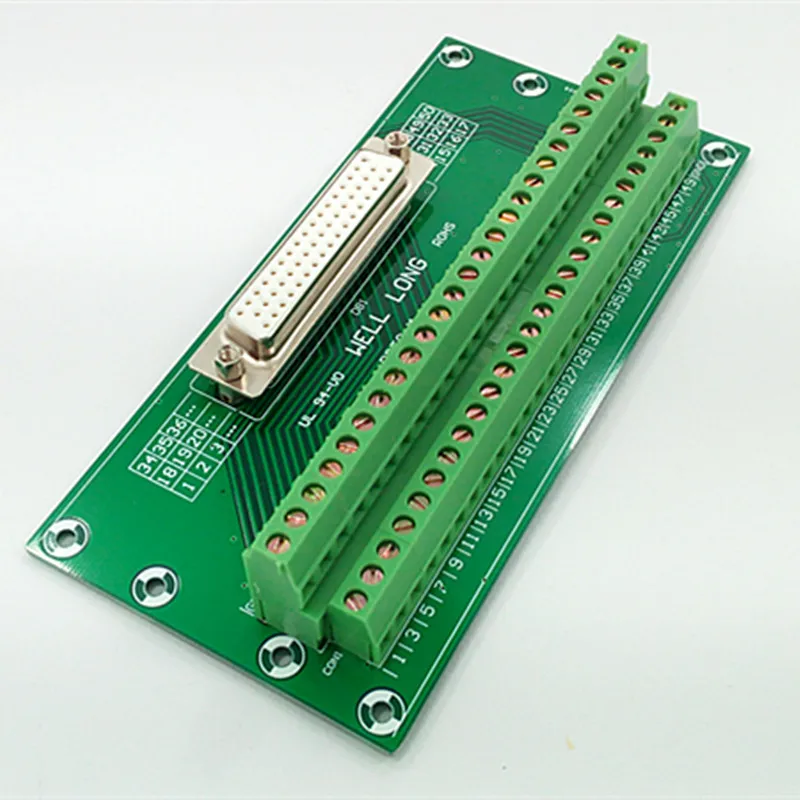 

D-SUB DB50 Female Header Breakout Board, Terminal Block, Connector.