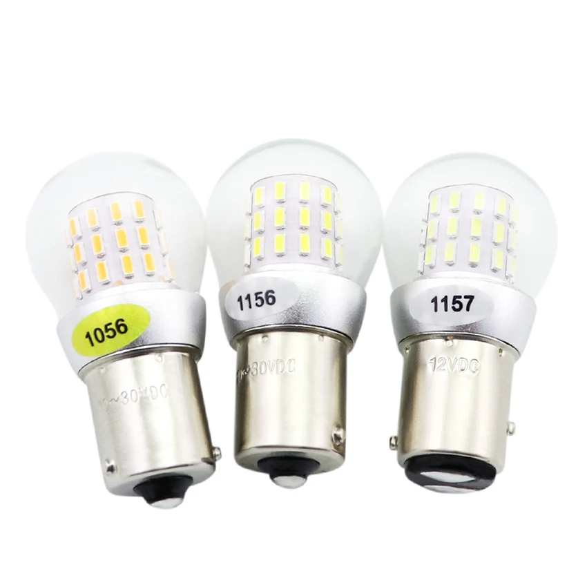 BA15S 1156 P21W LED 1157 P21/5W Sinal de giro do carro, Lâmpada reversa automática, 1056 BAU15S PY21W, Âmbar, Amarelo, 4W, 12V, 24V