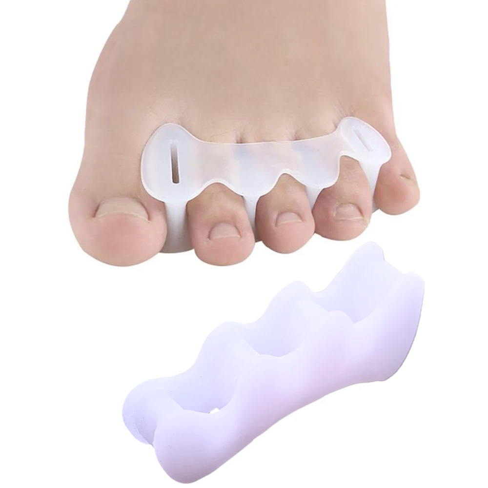 1 PairThree-hole Chain Thumb Valgus Corrector for Day and Night Wearable Big Toe Foot Bone Toe Separator