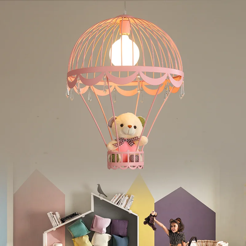 

Children's room chandelier lamp bedroom simple modern children's room creative personality cute bear bedroom lights