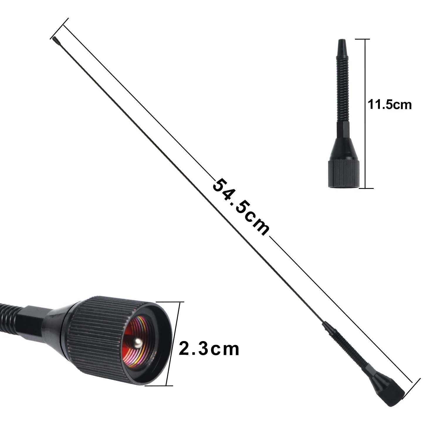 Walkie Talkie Antenne M150 Gsai Vhf 144Mhz High Gain 3.5dBi 200W Mobiele Autoradio Hoge Efficiëntie Voertuig Antenne m-P 55Cm