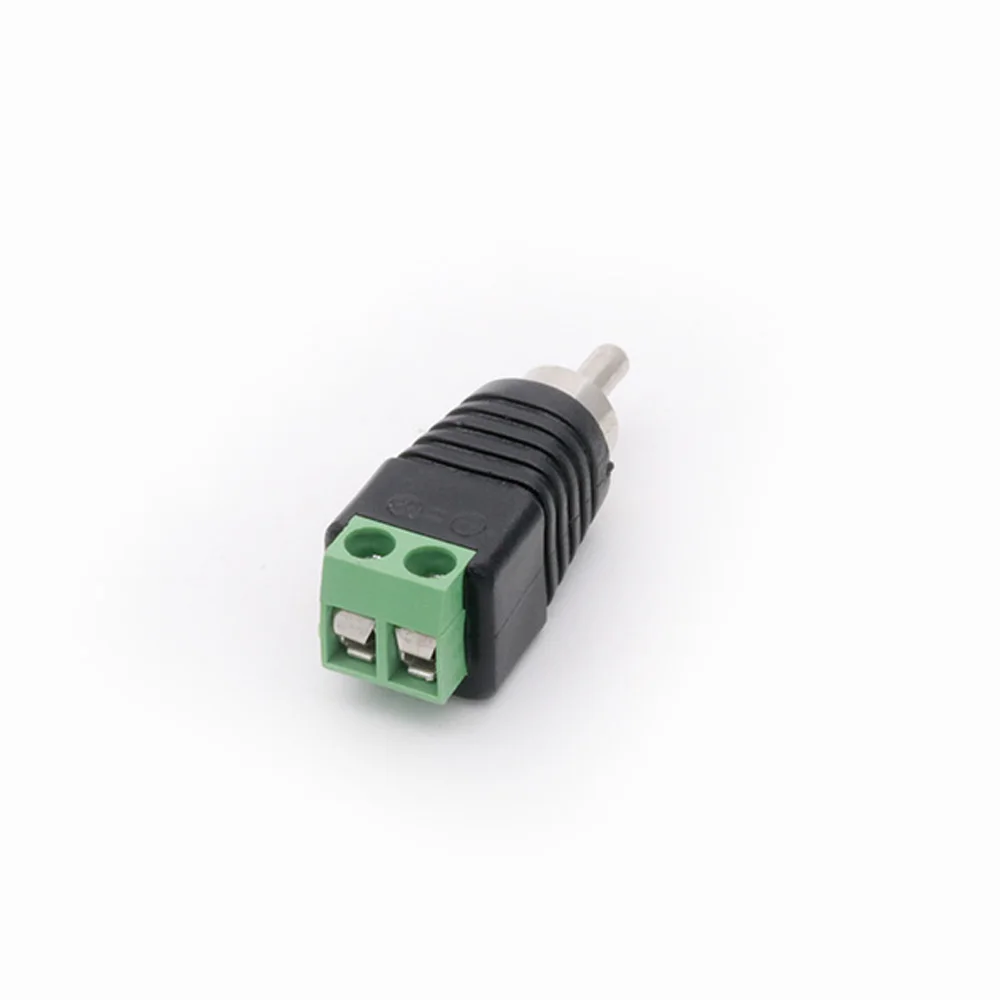 1Pc Cctv Phono Rca Male Plug Naar Av Terminal Connector Video Av Balun Internationale Standaard