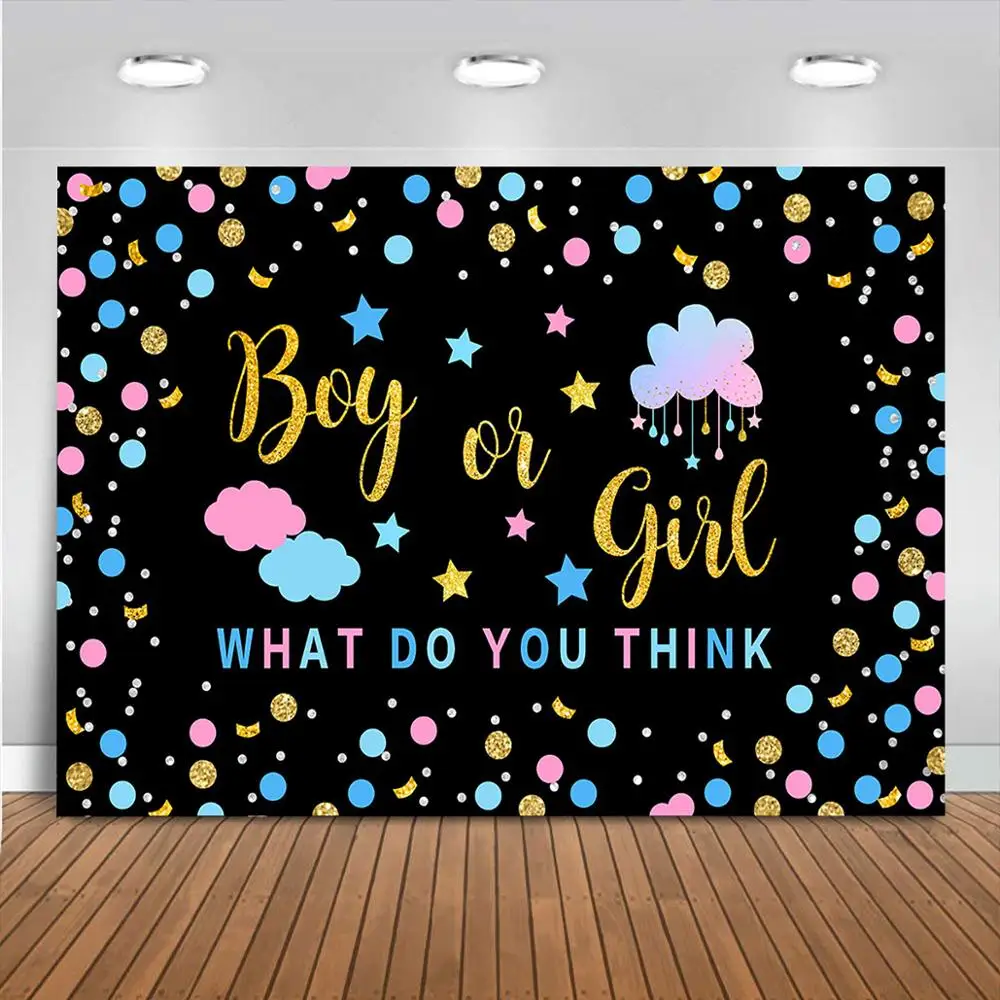Donut gênero revelar festa pano de fundo menino ou menina gênero revelar festa decoração rosa azul donut chá de fraldas banner