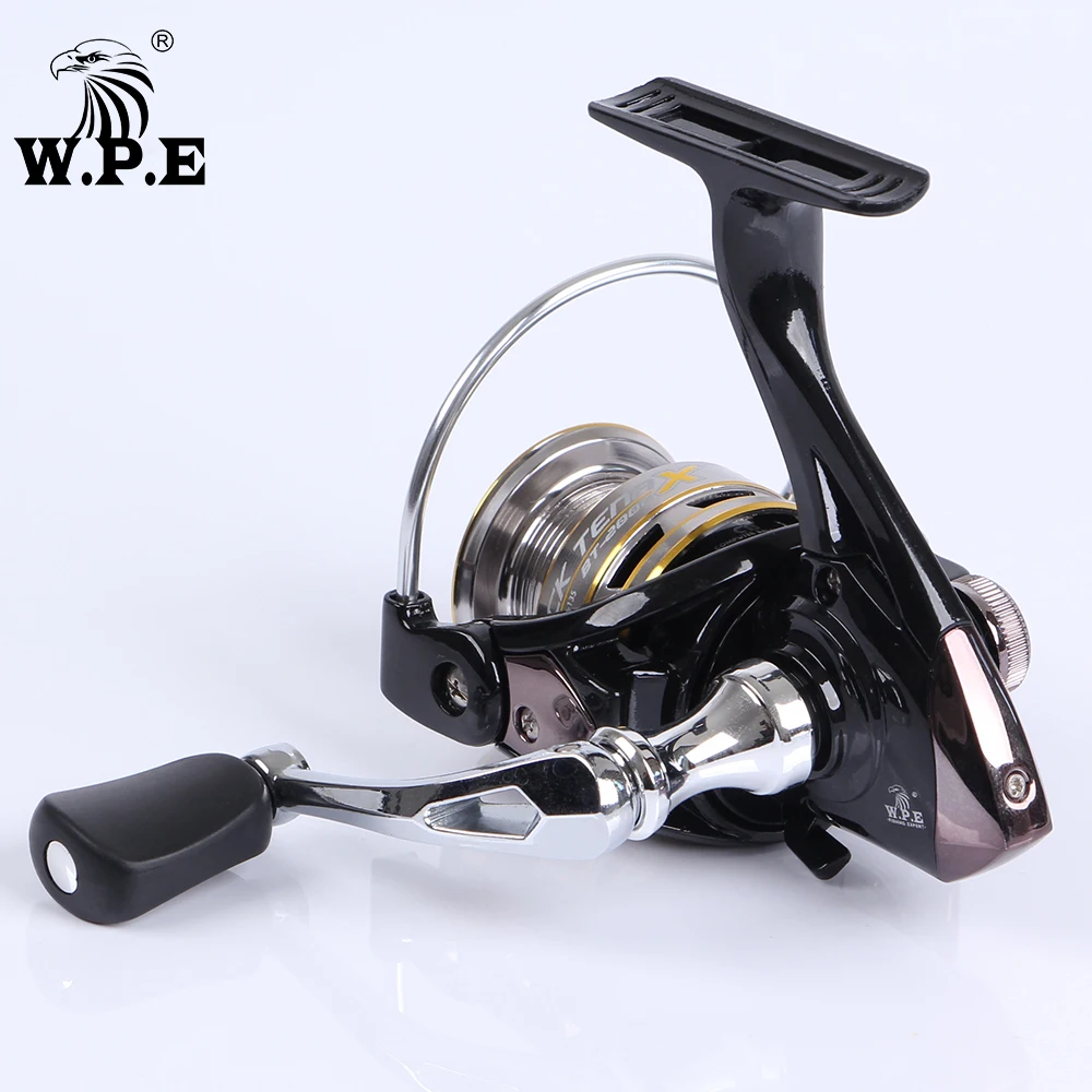 W.P.E BLACK TENA Series 5.1:1 Spinning Fishing Wheel 2000 3000 4000 5000 with 9+1 Ball Bearings 8KG Max Drag Power Fishing Reel