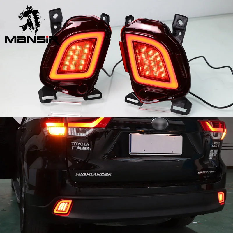 

Rear Bumper Lights for Toyota Highlander 2015 2016 2017 2018 headlights Led Stop Signal for Cars Fog light lada vesta reflectors