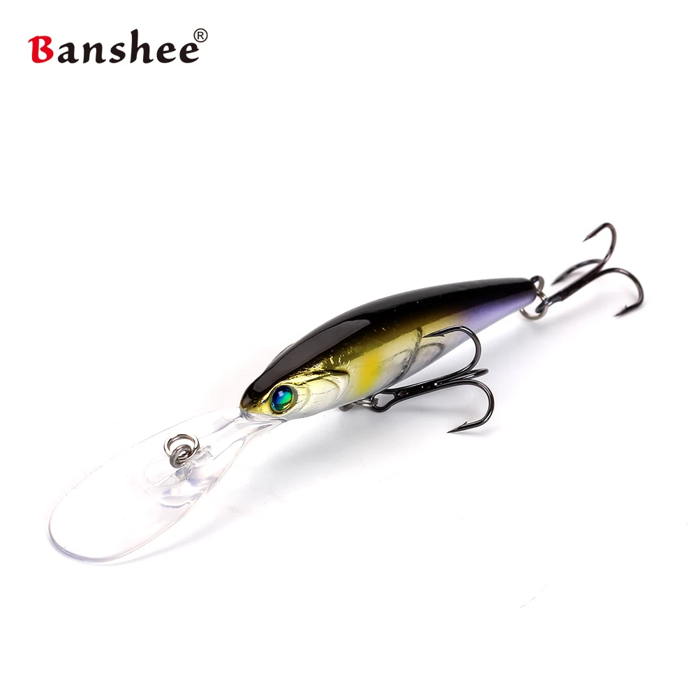 

Приманка-Джеркбейт Banshee, 65 мм, 5,8 Г, воблеры для глубокого погружения на щуку, окуня, в виде черного гольяна, рыболовные приманки, воблеры, жест...