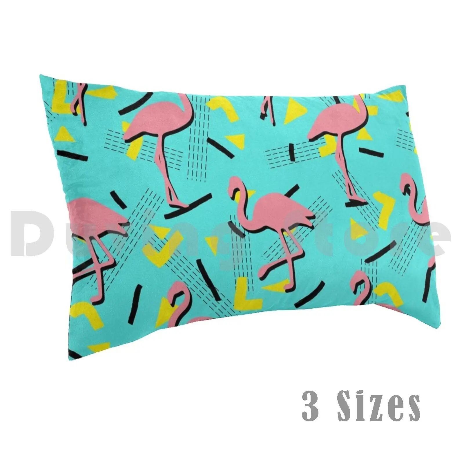 Flamingos Memphis Pillow case 1503 Spring Summer Geometric Pattern Nature Botanical Tropical