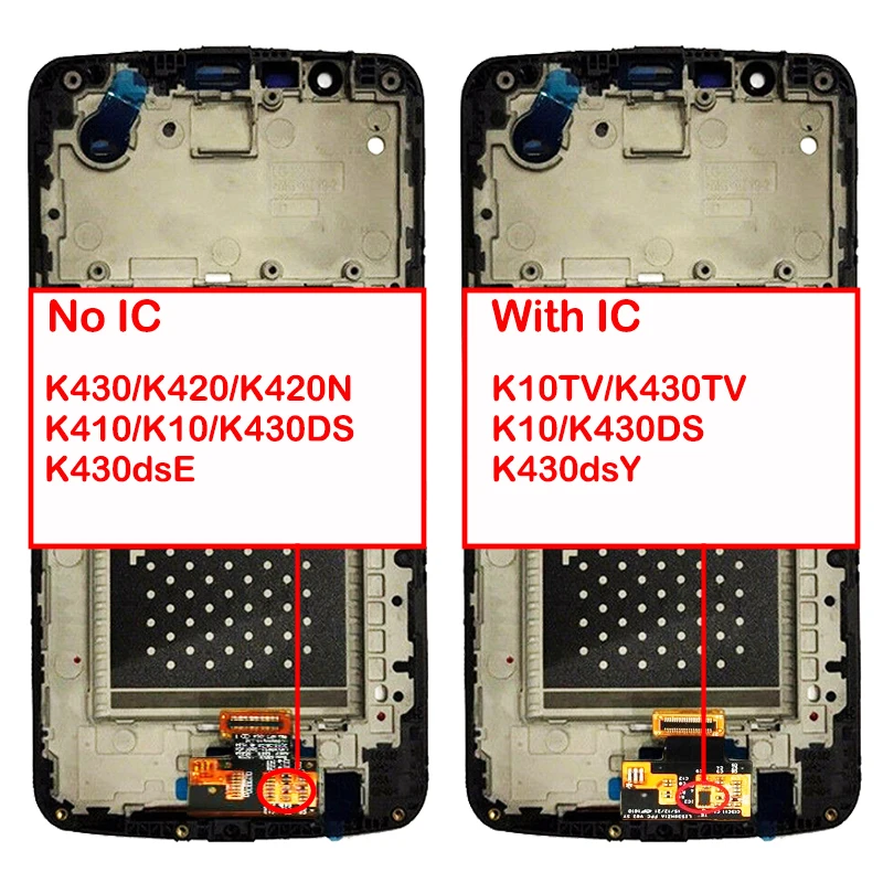 Original For LG K10 2016 K10 LTE K420N K430 K430DS K410/ K10TV K430TV K10 TV LCD Display Touch Screen Digitizer Assembly