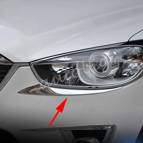 Накладка на фару ДЛЯ Mazda CX-5 2013 2014 2015 2016 CX5 Хромированная крышка фары Стайлинг