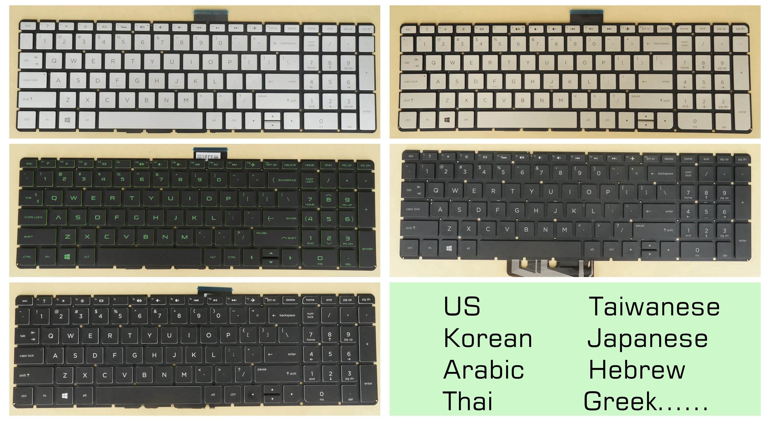 Eua Taiwan Coreano Japonês Hebraico Teclado Tailandês para hp Pavilion Envy 15-ab000 15-ae000 15t-ae000 15t-ae100 15z-ah000
