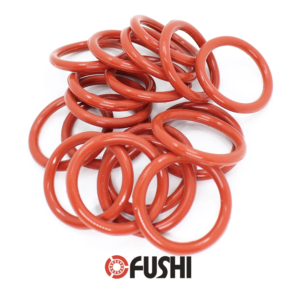 CS2mm Silicone O RING OD 14/15/16/17/18/19/20/21/22/23*2 mm 100PCS O-Ring VMQ Gasket seal Thickness 2mm ORing White Red Rubber