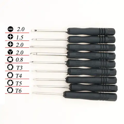 미니 스크루 드라이버 2.0 +,2.0-,1.5 +,2.0Y,T3,T4,T5,T6,0.8 Torx, 가정용 DIY 손 수리 도구, 1 개