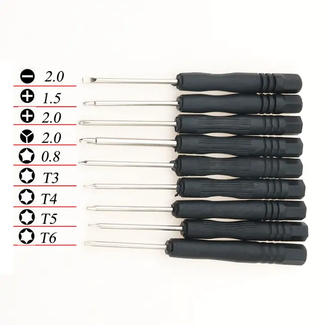 1 sztuk Mini śrubokręt 2.0 +,2.0-,1.5 +,2.0Y,T3,T4,T5,T6,0.8 Torx, śrubokręt domu DIY narzędzia do napraw ręcznych