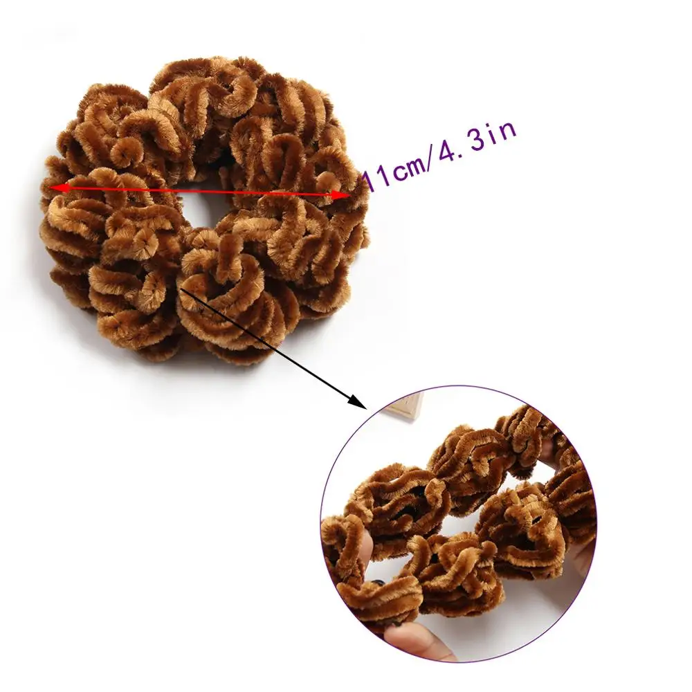 Furling Girl 1PC Muslim Women Fashion Scrunchies Elastic Hair Bands Knitting Wool Hair Accessories Ponytail Holder