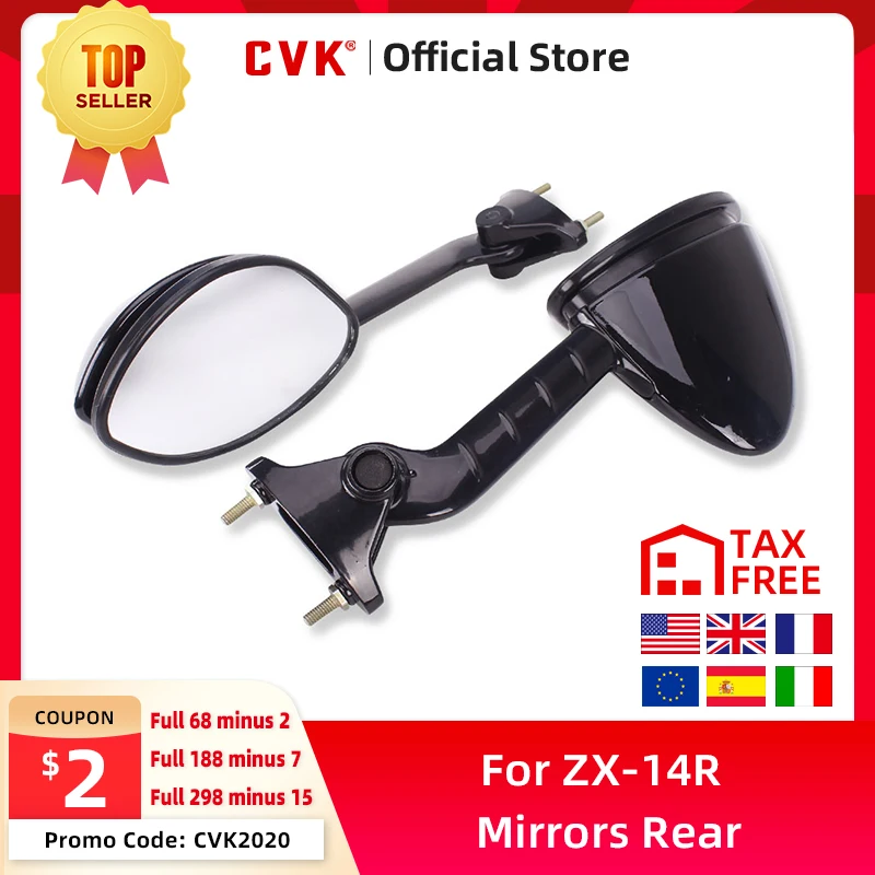 CVK Mirrors Rear View Mirror Inverted For Kawasaki ZX-14R ZZR1400 Part Motorcycle accessories