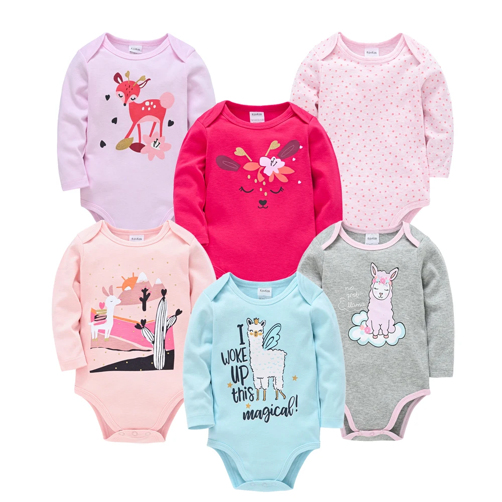 Kavkas Moda Neonati maschi Vestiti Set 3 6 pz/set Cotone Morbido Manica Lunga Autunno Ragazzo Ragazze Tuta Neonato Bambino Corpo bebe