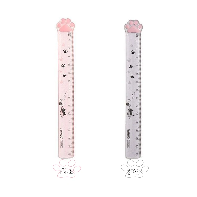 Cat Ruler Kawaii Accessories Cute Ruler Novelty Stationery Patchwork Ruler Cartoon Cute Set of Drafting Rules School Supplies