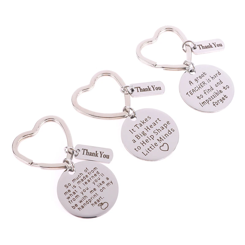 2021 New Graduation Gift Teacher Keychain It Takes Big Heart To Help Shape Little Minds Keyring for Teacher's Day Keyring Gifts