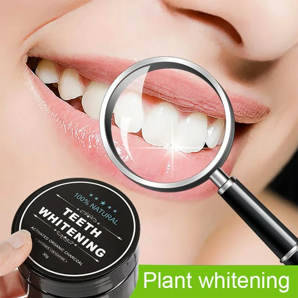 

Natrual 30G Teeth Whitening Kit Oral Care Charcoal Powder Natural Activated Charcoal Teeth Whitener Powder Oral Hygiene