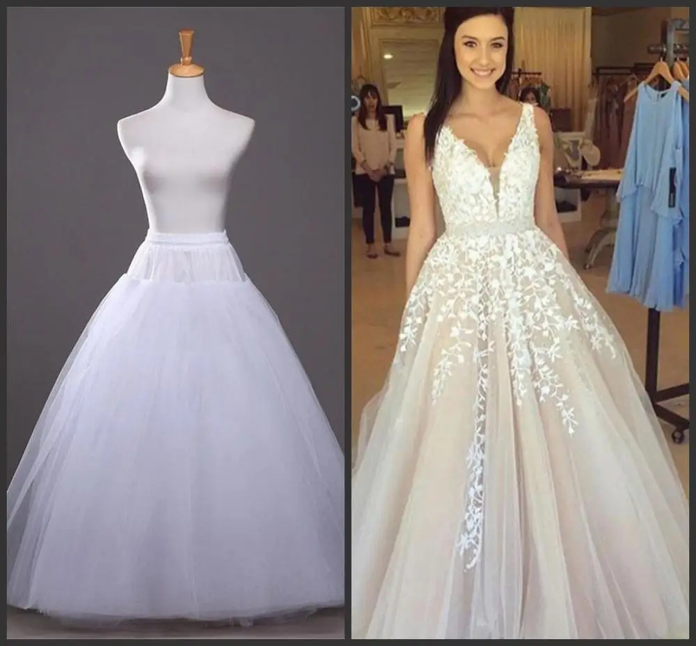 Anágua para vestido estilo linha a, sem aros, acessórios de casamento, saia inferior, tamanho livre, crinolina, lolita