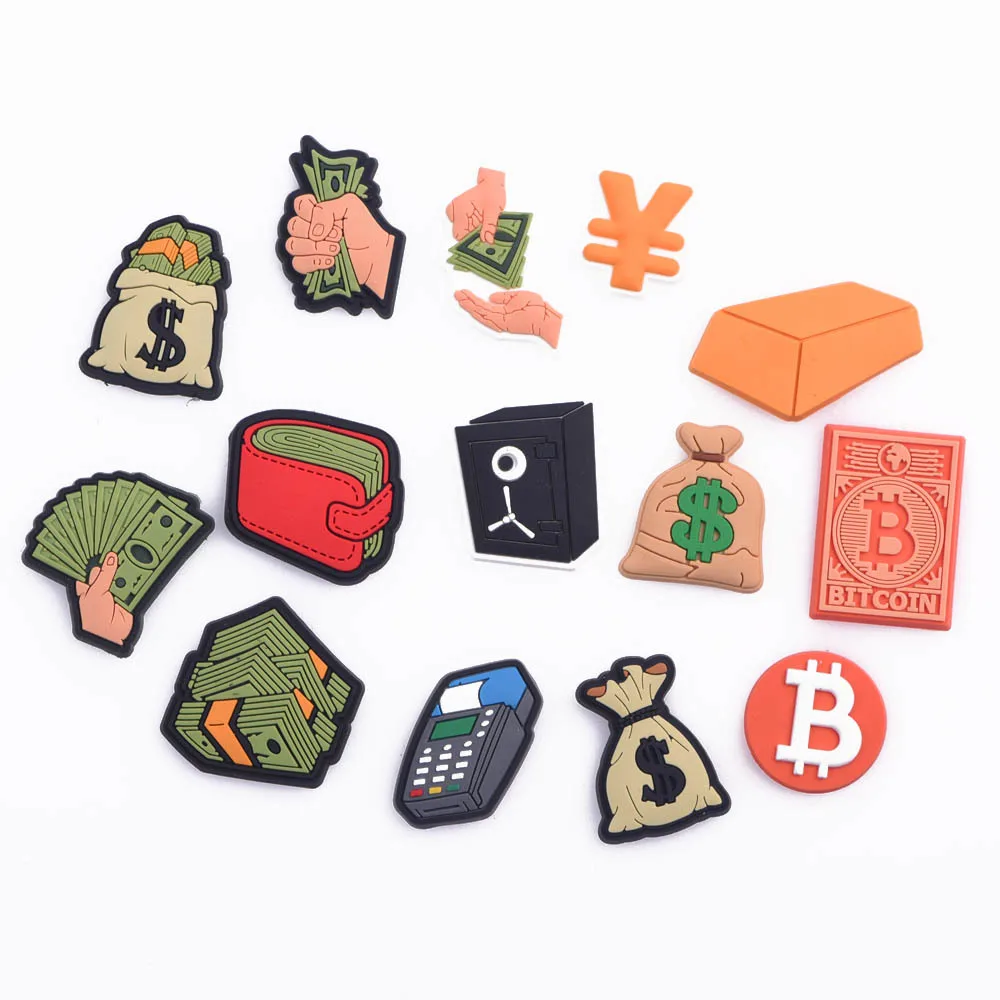 Pop 1pcs Designer DIY Money Dollar Cash Wallet Shoes Charms Show Me Your Money Shoes Decoration For Kids Favor Gifts