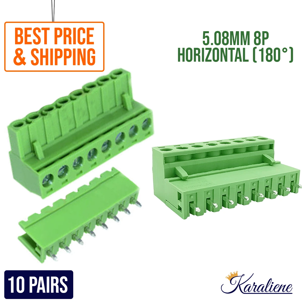 10SETS 8Pin 2EDGK-5.08 2EDGR-5.08 2EDGV-5.08 Screw Terminal Block Connector