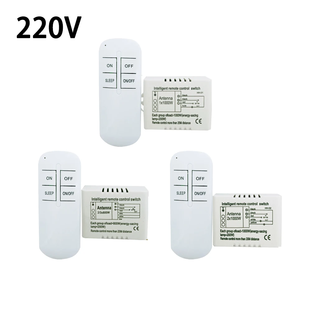 220V Wireless Intelligent Digital Remote Control Switch Smart Manual Numeral Four-woy Dudi Control Switch For LED Ceiling Lamps