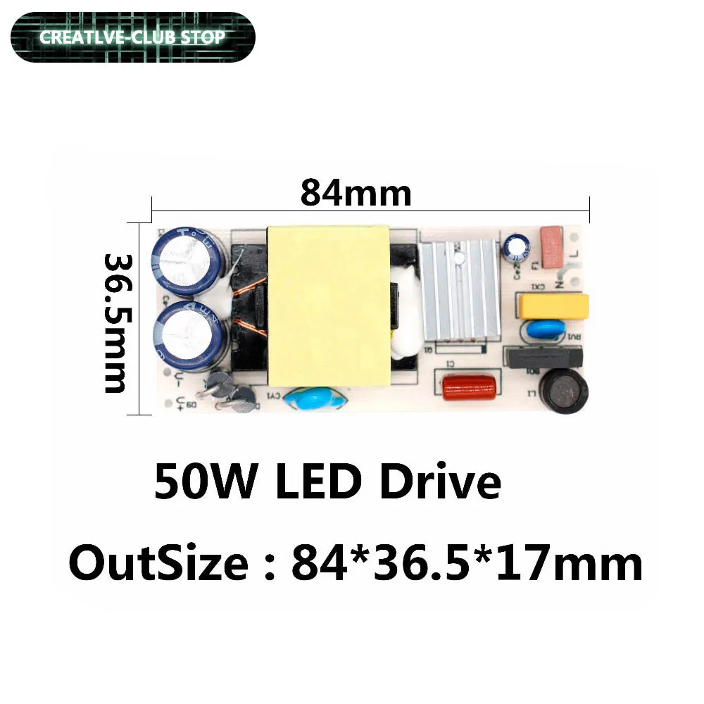 LED Driver 20W 30W 50W High Power Factor Power Supply Constant Current Automatic Voltage Control Lighting Transformers