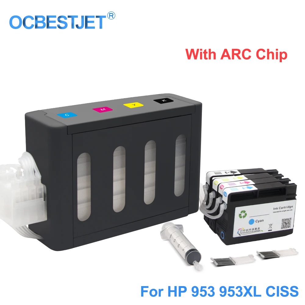 For HP 953XL 953 XL CISS Continuous Ink Supply System For HP Officejet Pro 7740 8210 8710 8715 8740 8720 8725 8730 With ARC Chip