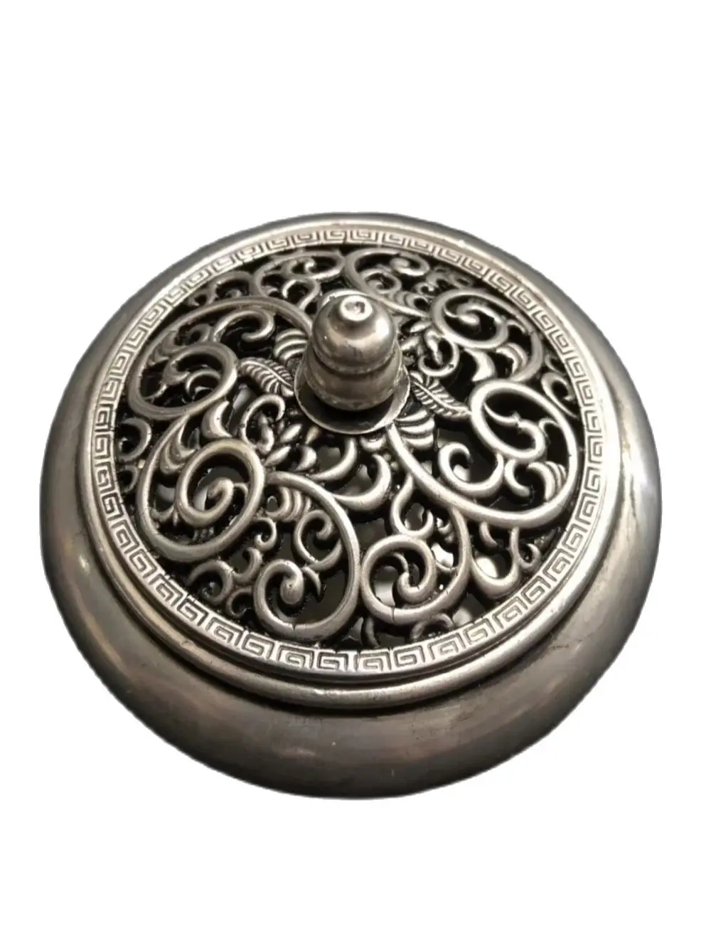 

MOEHOMES Chinese old antique silver small-scale desktop incense burner home decoration metal crafts