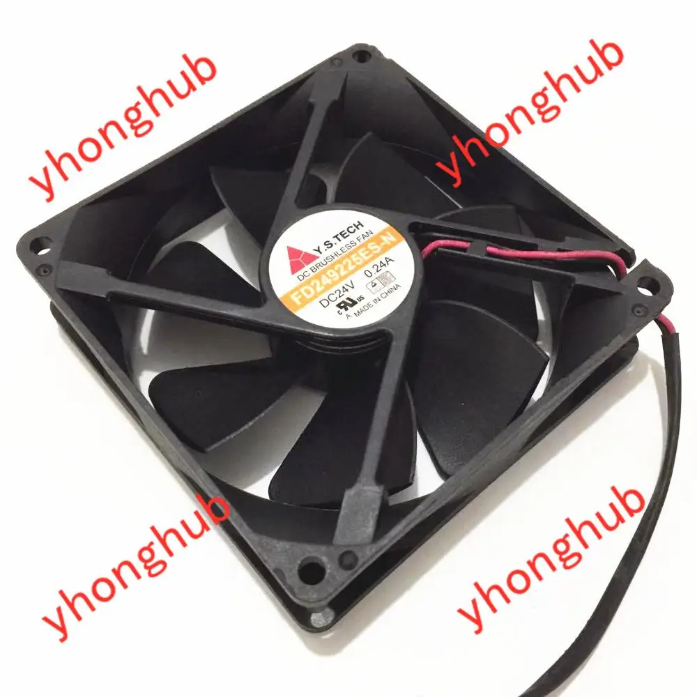 

Y.S TECH FD249225ES-N DC 24V 0.24A 92x92x25mm Server Cooling Fan