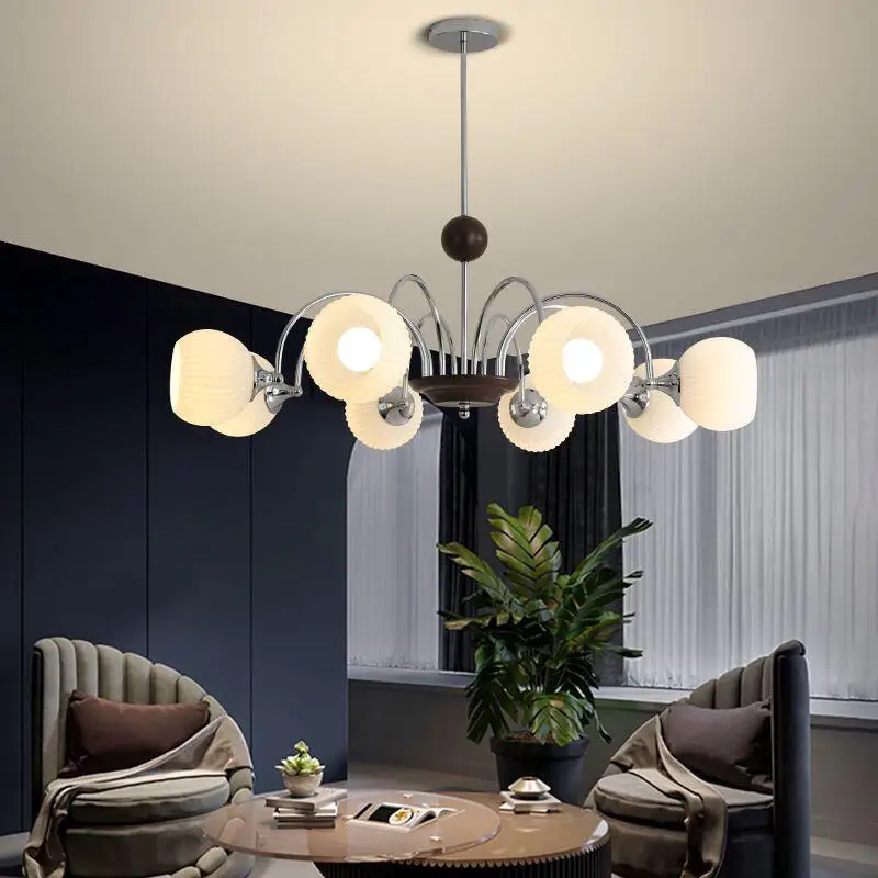 

New Glass Medieval Living Room Lamp, Main lamp, Bedroom Lamp, Ceiling Chandelier, Master Bedroom Japanese Style French dining ro