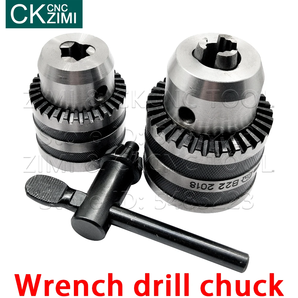 1PCS 0.6-6mm 3-16mm 0.5-13mm 1-13mm 1-16mm 5-20mm 3/8-24 UNF B10 B16 B18 B22 Wrench drill chuck for Clamping Openers Drill Bits