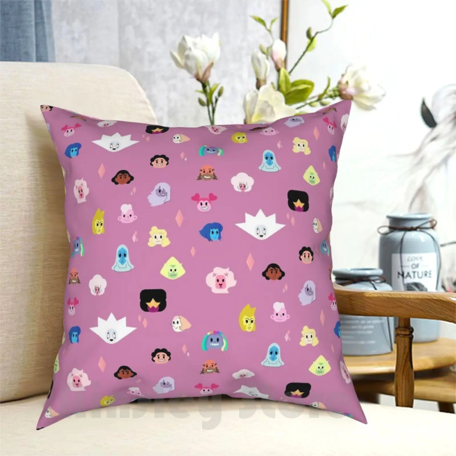 Steven Universe The Movie Pattern Pillow Case Printed Home Soft Throw Pillow Steven Universe Garnet Amethyst Pearl