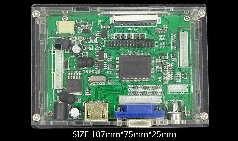 For TV M.NT68676 EDP 2AV AV driver board case box LED/LCD display controller board transparent plastic protective