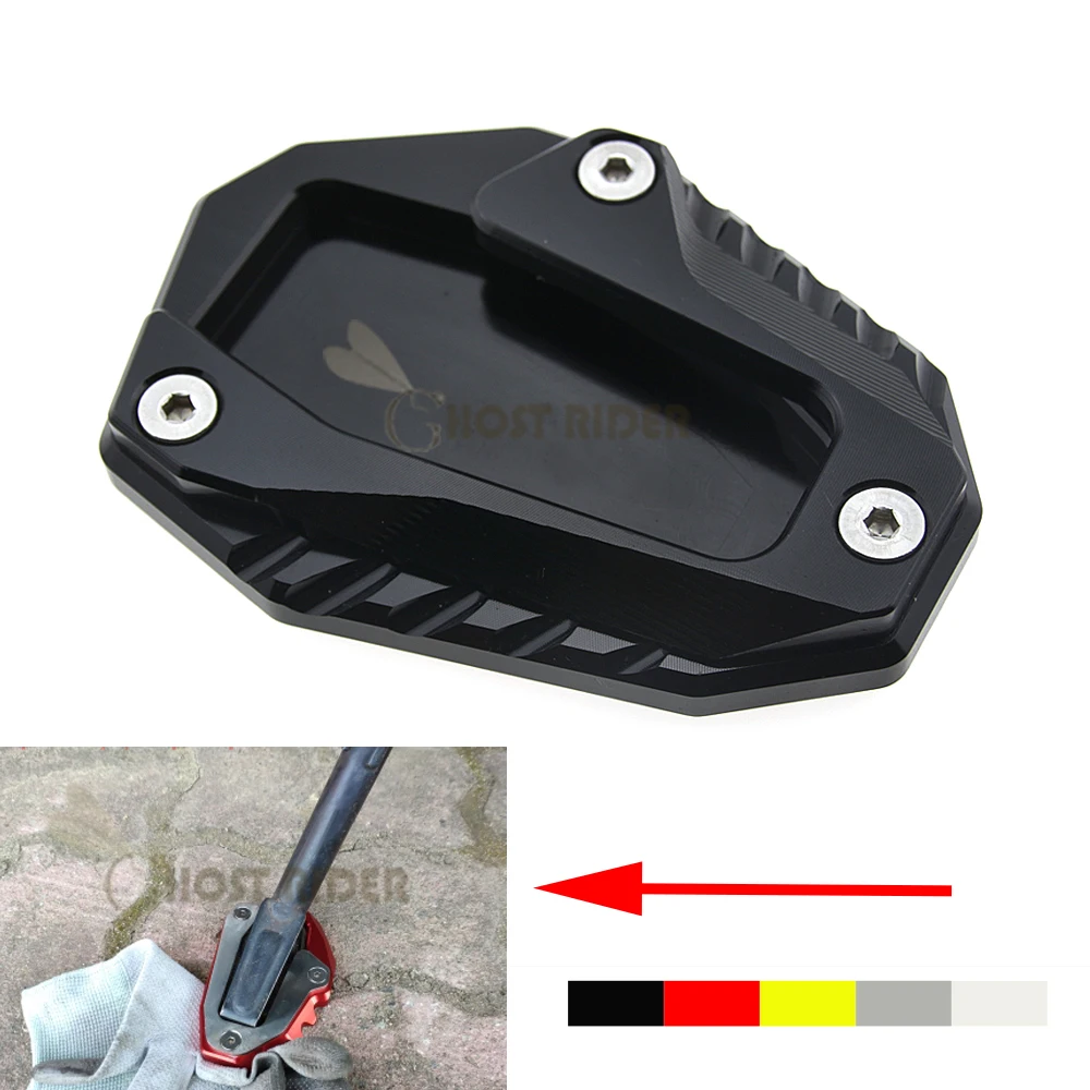 Soporte lateral para motocicleta CNC, almohadilla de extensión, placa de soporte ampliada para Ducati Monster 696 795 796 821 Hypermotard 821 939 Supersport