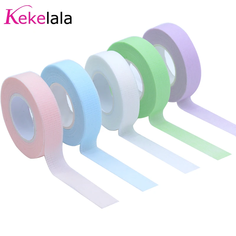 Kekelala 4 Rolls Colorful Eyelash Extension Tapes Soft Medical Breathable Adhesive Tape Cutter for False Lashes Makeup Tools