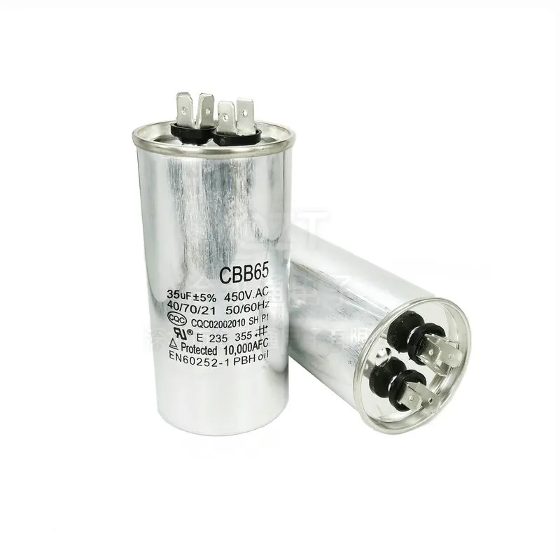 CBB65 Air Conditioner Compressor Start Capacitor 5/10/20/25/30/35/40/45/50/55/60/65/70/75/80/90/100UF 450V