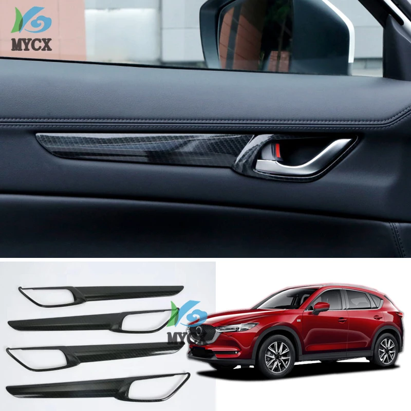 

For Mazda CX-5 CX5 CX 5 2017 - 2019 Car Interior Door Handle Handrail Panel Cover ABS chrome Trim Strip Decoration accessorie