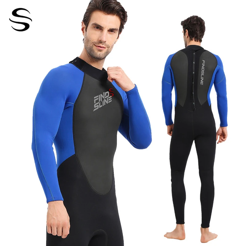 SLINX 3/2mm Keep Warm Neoprene Wetsuits Men Full Body One-Piece Scuba Diving Surfing Snorkeling Spearfishing Swimsuit Sunscreen