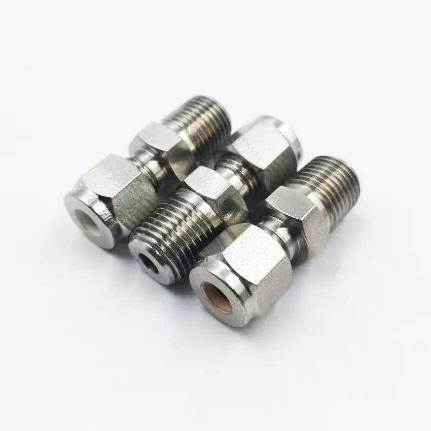 SS-400-1-4, Tube Fitting, Male Connector, 1/4 in. Tube OD x 1/4 in. Male NPT Tapered Thread, Can Combination with Swagelok