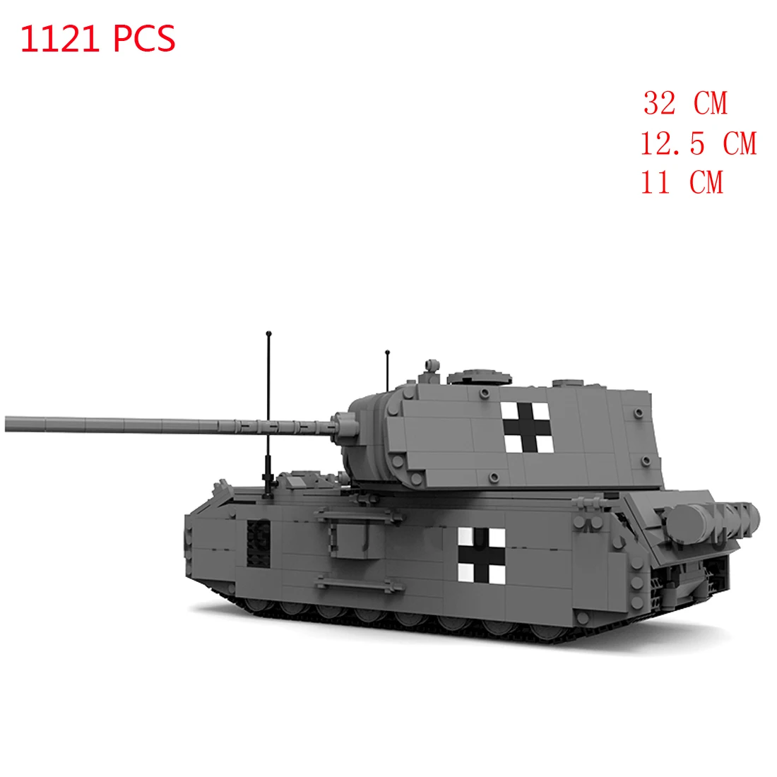 Hot military WWII germania esercito tecnico Mouse super heavy tank equipment veicoli armi da guerra mattoni modello Building Blocks giocattoli