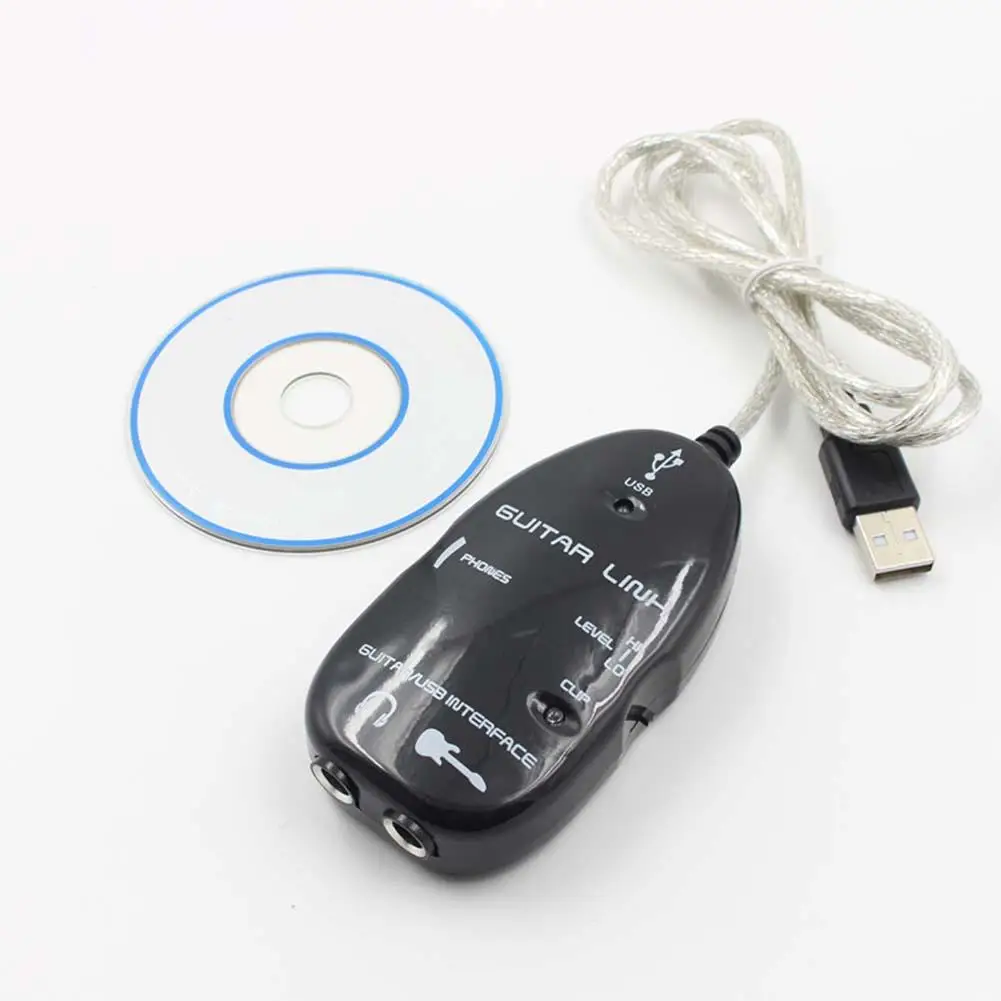 Electric Guitar Cable Audio USB Link Interface Adapter For PC/MAC Music Recording Accessories For Guitar Players